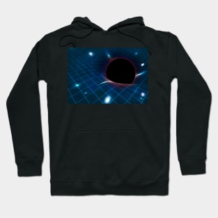 Black hole warping space-time, artwork (F002/7878) Hoodie